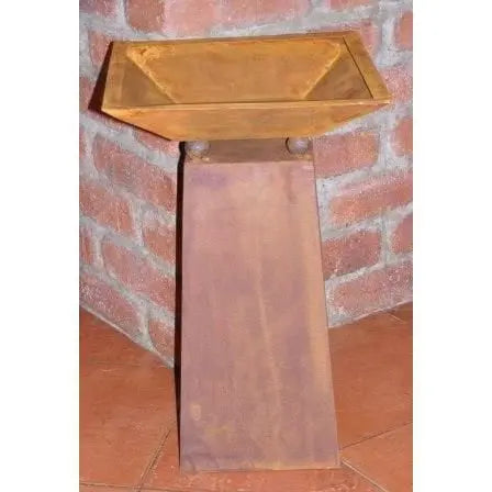 Kleine Edelrost Pflanzsäule 40 cm – mit/ohne Schale 30×30, Vintage - Pille Gartenwelt