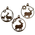Edelrost Christbaumschmuck 3er Set – Metall Anhänger 10/15 cm - Pille Gartenwelt