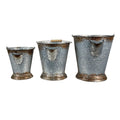 Clayre & Eef. Dekorationseimer (3) Ø 26x28 / Ø 22x24 / Ø 18x20 cm Clayre & Eef.