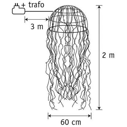 LED-Weihnachtsfiguren Qualle Warmweiß | Pendelleuchte IP 44  | 1280 LED - Pille Gartenwelt