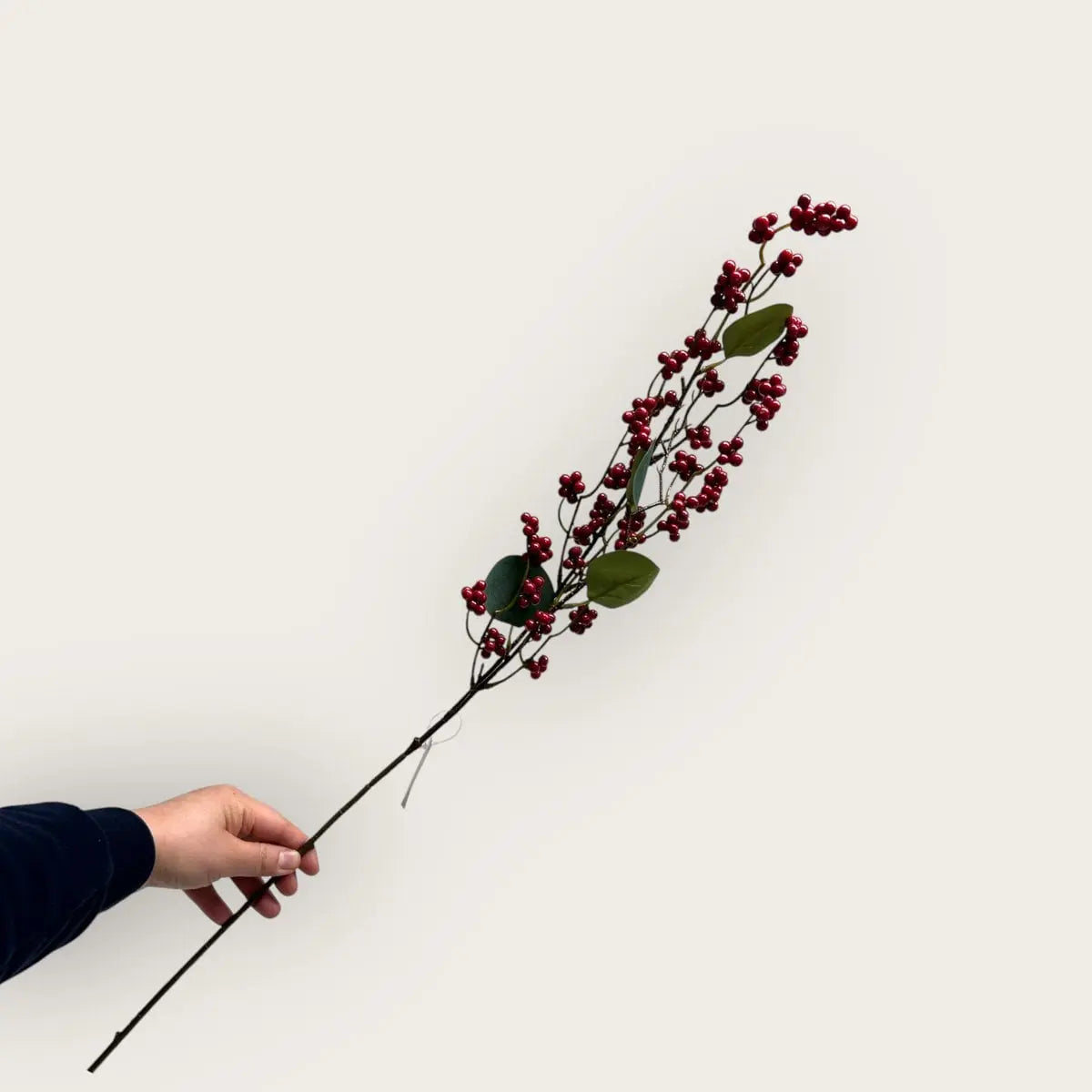 Rote Frucht | Kunstblume aus Seide | Länge 83cm 1Stk QMF Trading