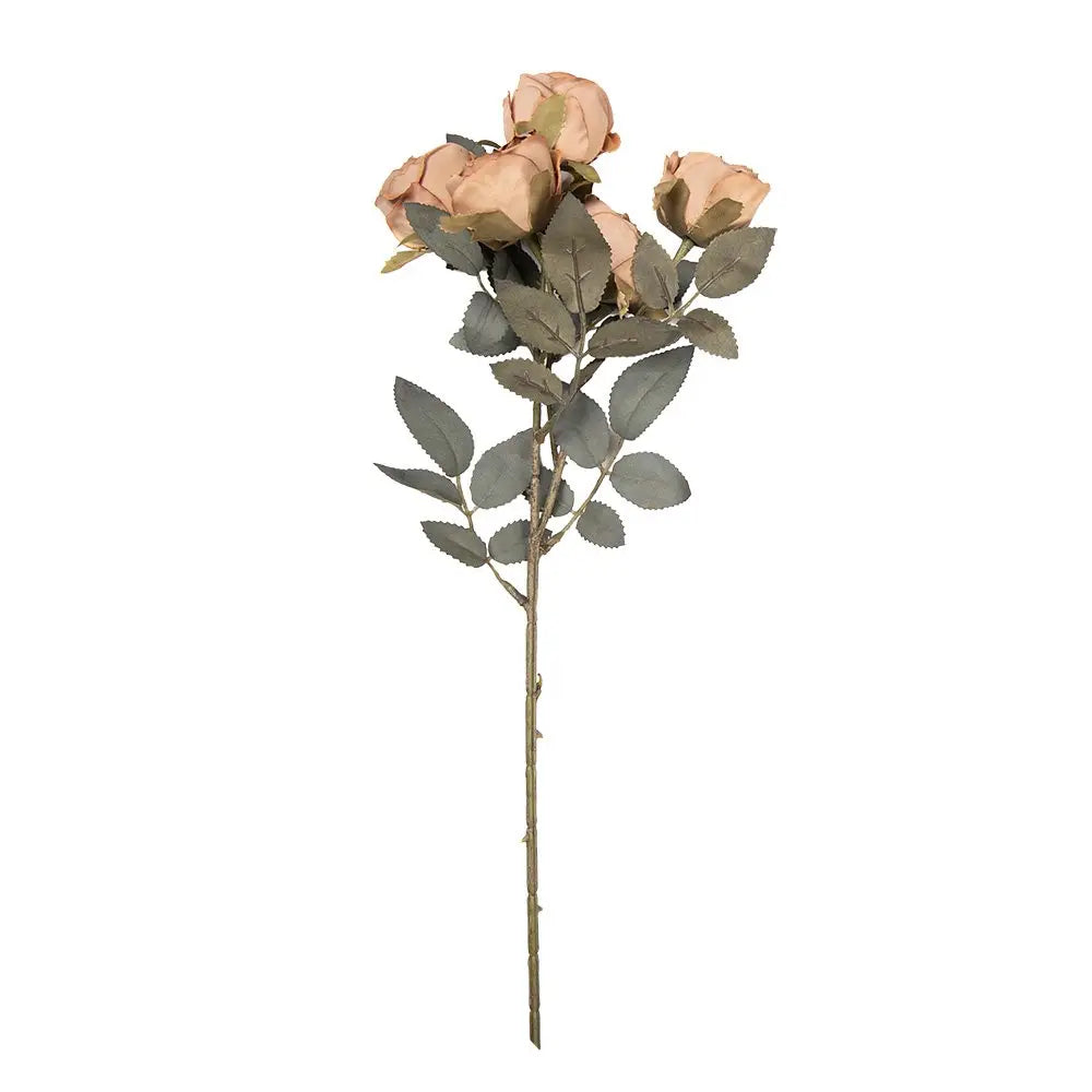 Künstliche Blume Rose 43 cm braun Kunststoff Clayre & Eef.