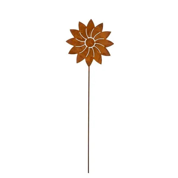Edelrost Metallblume – zum Hängen oder als Gartenstecker, Ø13/Ø17 cm - Pille Gartenwelt