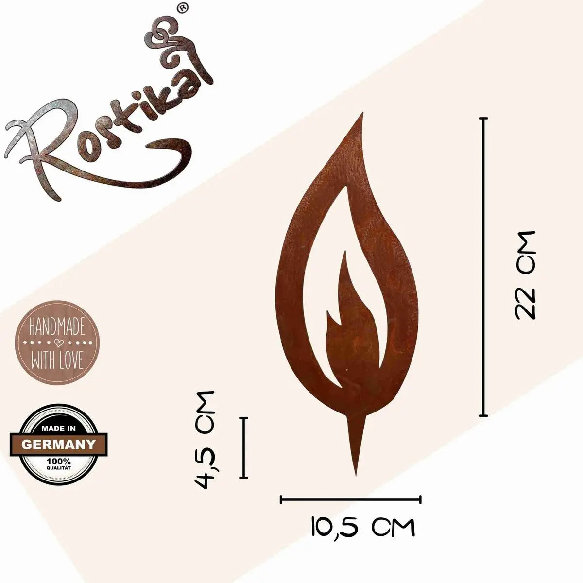 Edelrost Metall Flamme Rostikal
