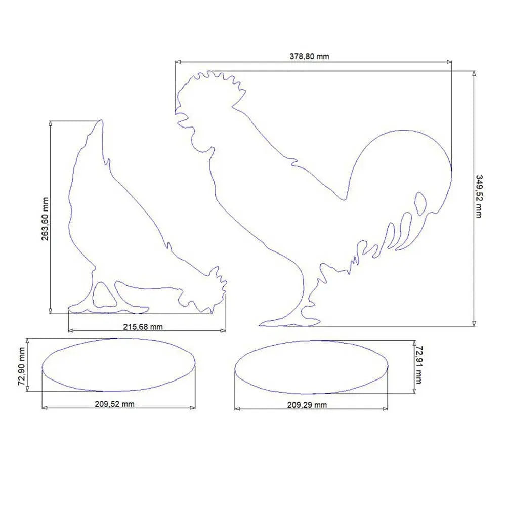 Deko | Huhn und Hahn | Rost Figuren für Haus und Garten Rostikal