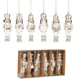 6er Set Nussknacker Hängedeko Set Gold  – 10,5 cm Weihnachtsbaumschmuck - Pille Gartenwelt