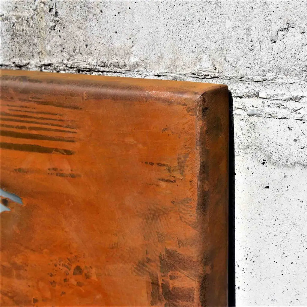 Weltkarte im Rost - Design für Zuhause und Büro | mit Glas 80 x 40 cm - Pille Gartenwelt