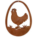 Edelrost Osterei Hängedeko aus Metall 15 cm Vintage Osterdeko - Pille Gartenwelt
