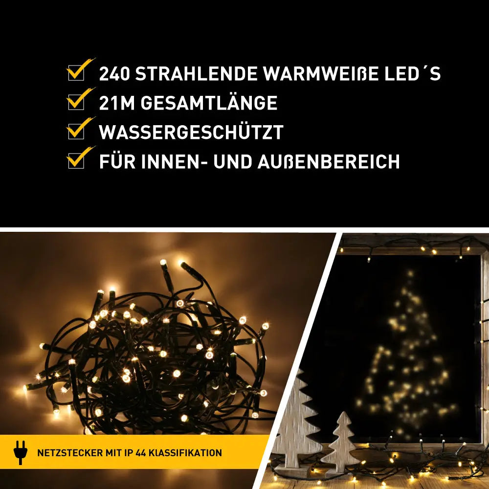 LED Lichterketten für innen und außen bis 240 LED - Pille Gartenwelt