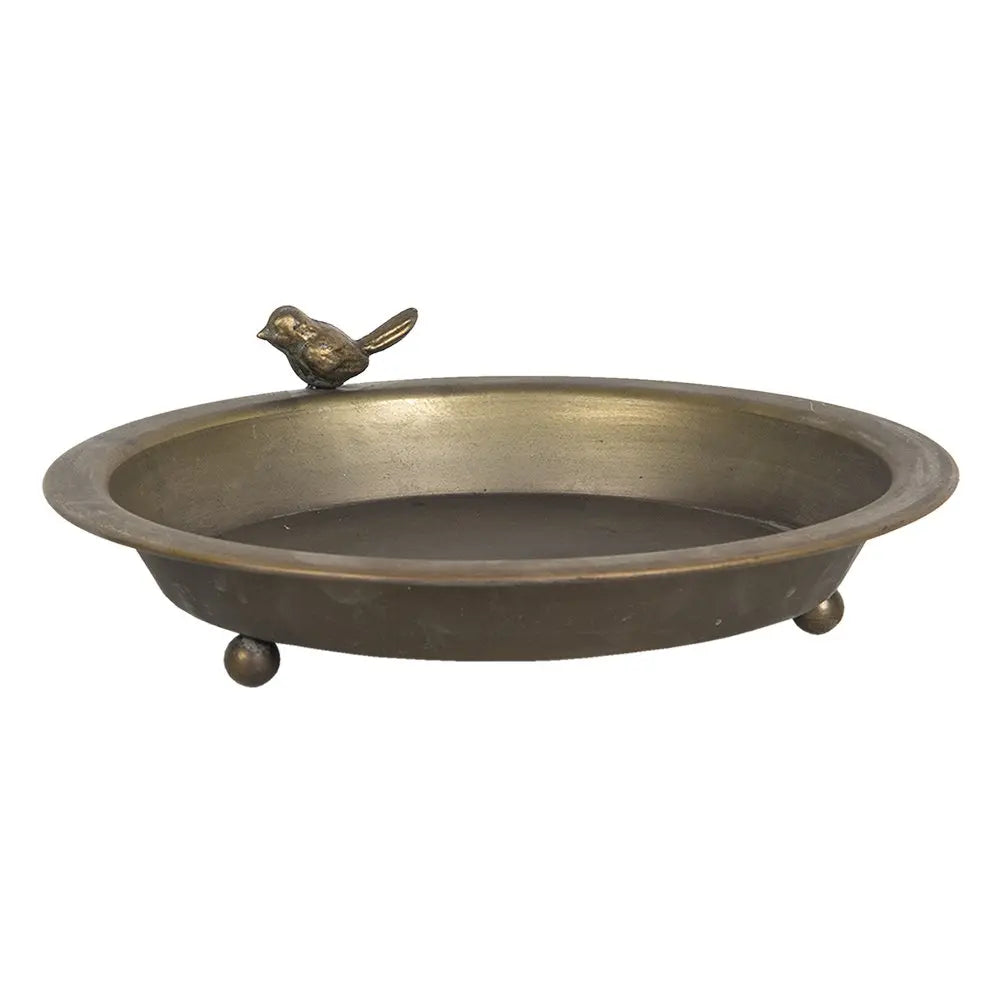 Dekorationsschale Vogel (3) Ø 30x9 / Ø 22x7 / Ø 16x5 cm Vogeltränke Clayre & Eef.