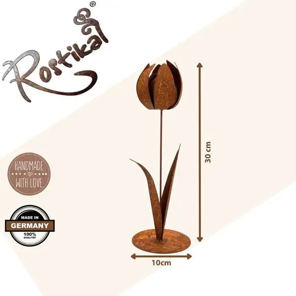 Rost Deko Tulpe | Blumen als Tischdeko im Frühling Rostikal