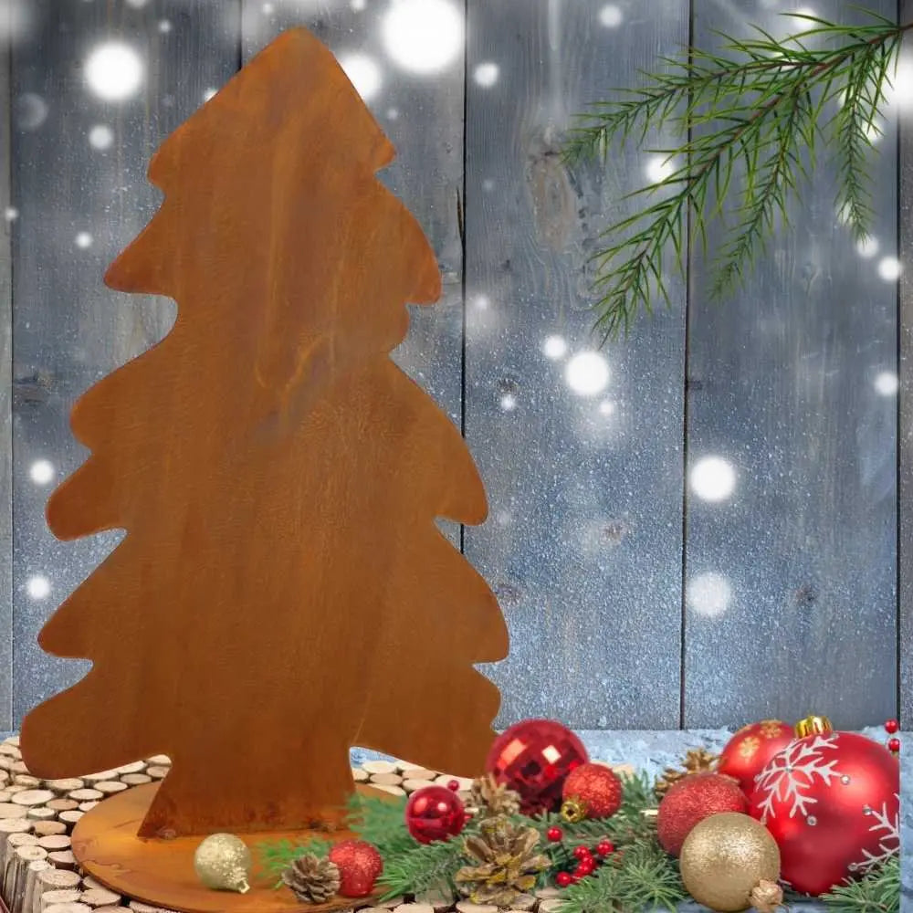 Weihnachtsbaum in Edelrost | Weihnachtsdeko Tannenbaum klein Rostikal