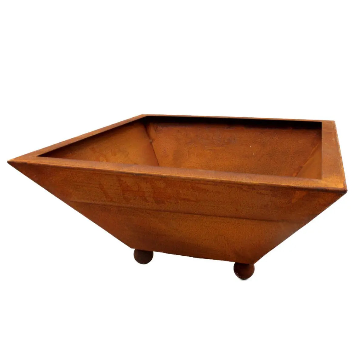 Edelrost Pflanzschale 40×40 oder 50×50 cm – 15 cm tief, mit/ohne Kugeln - Pille Gartenwelt