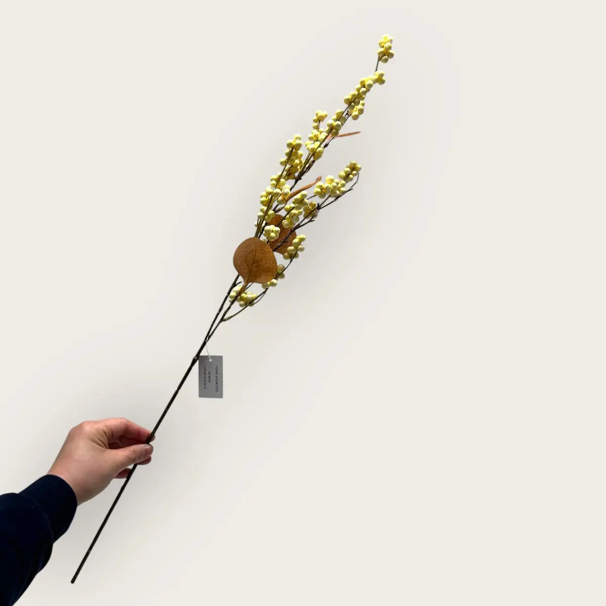 Weiße Frucht | Kunstblume aus Seide | Länge 83cm 1Stk QMF Trading
