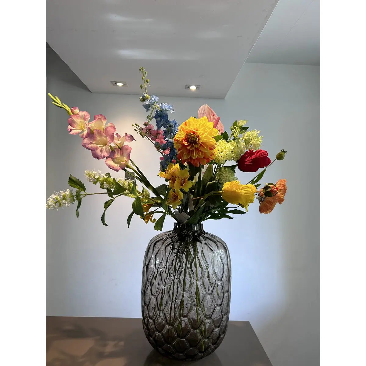 Seidenblumen mit Vase: YF-1844, Größe: 11 x 44 cm hoch QMF Trading