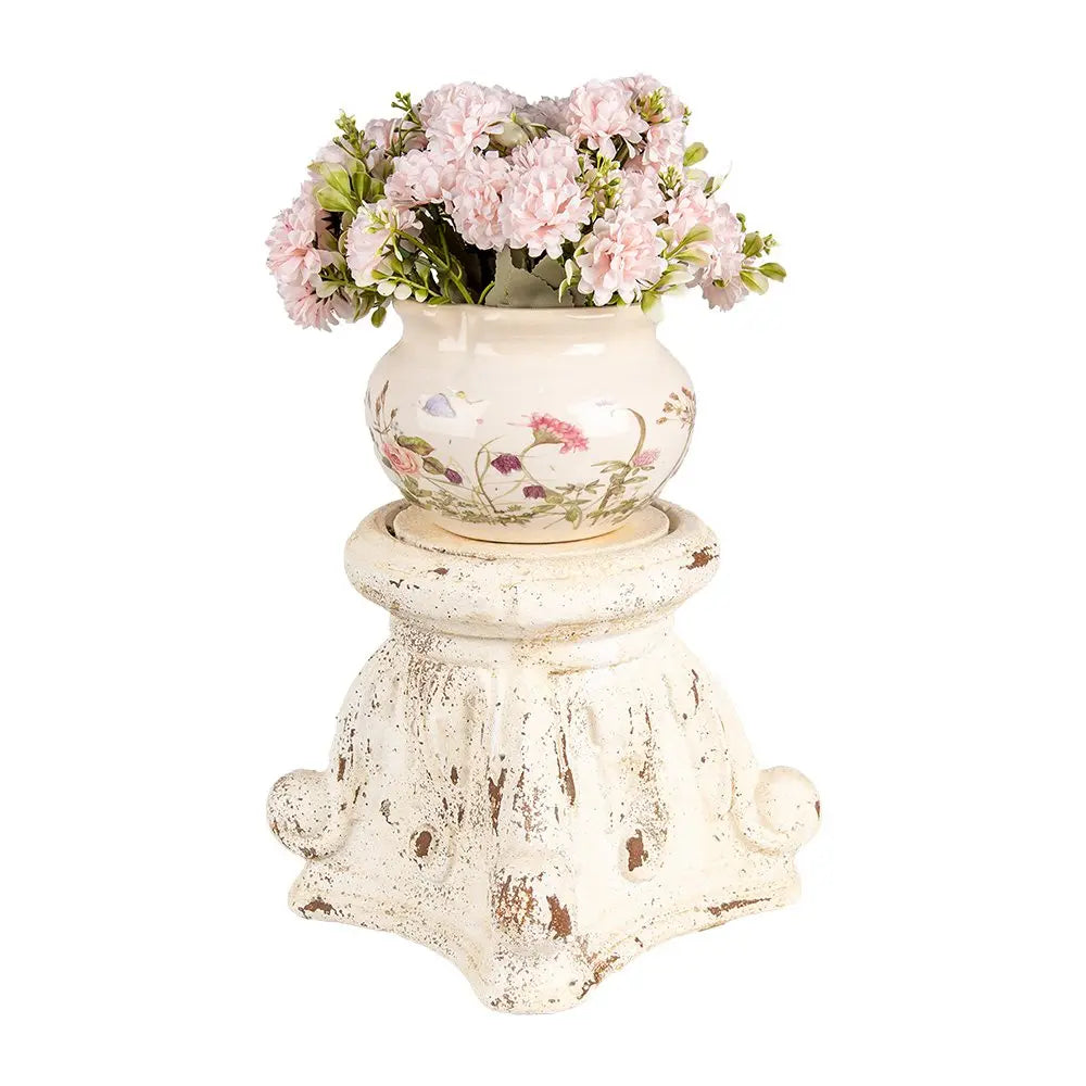 Pflanzentisch 22x22x21 cm Beige Keramikmaterial Clayre & Eef.