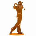 Rostige Golfspieler Deko Figur | Vatertag Geschenk | Edelrost Golfer Skulptur Rostikal