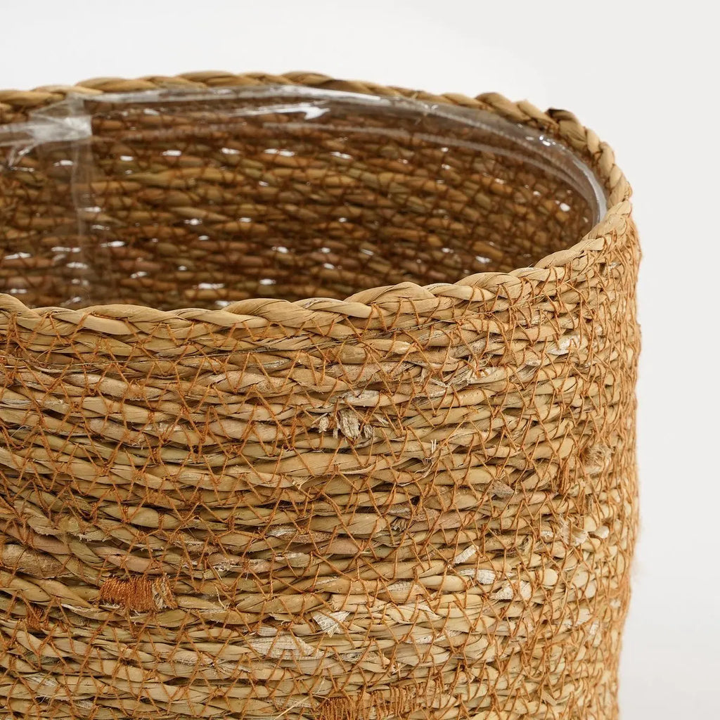 Pflanzkorb-Set Atlantic Hellbraun | 2er Set Pflanzkörbe  Ø 26 und  Ø 30 cm - Pille Gartenwelt