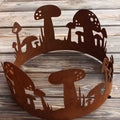 Edelrost Pilzring Herbstdeko – Metalldeko Ring Ø 30/40 cm Vintage - Pille Gartenwelt