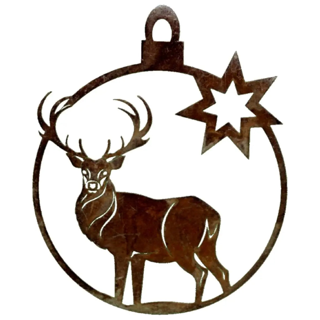 Edelrost Christbaumschmuck 3er Set – Metall Anhänger 10/15 cm - Pille Gartenwelt