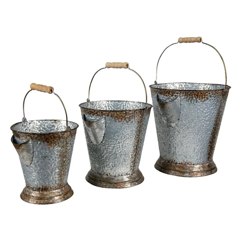 Clayre & Eef. Dekorationseimer (3) Ø 26x28 / Ø 22x24 / Ø 18x20 cm Clayre & Eef.