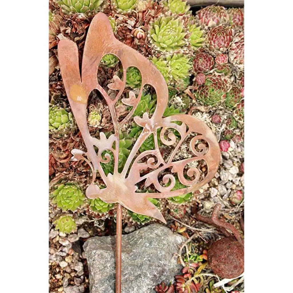 Edelrost Gartendeko Blumenstecker Schmetterling "Anita" | Vintage Deko Frühling | - Pille Gartenwelt