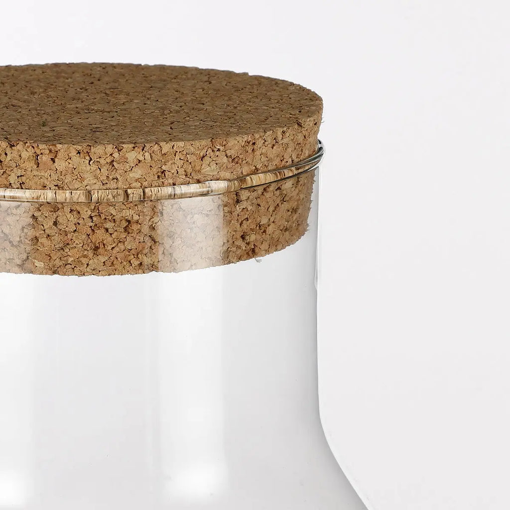 Emily Glasvorratstopf mit Korkdeckel 32 cm – recyceltes Glas von Mica - Pille Gartenwelt