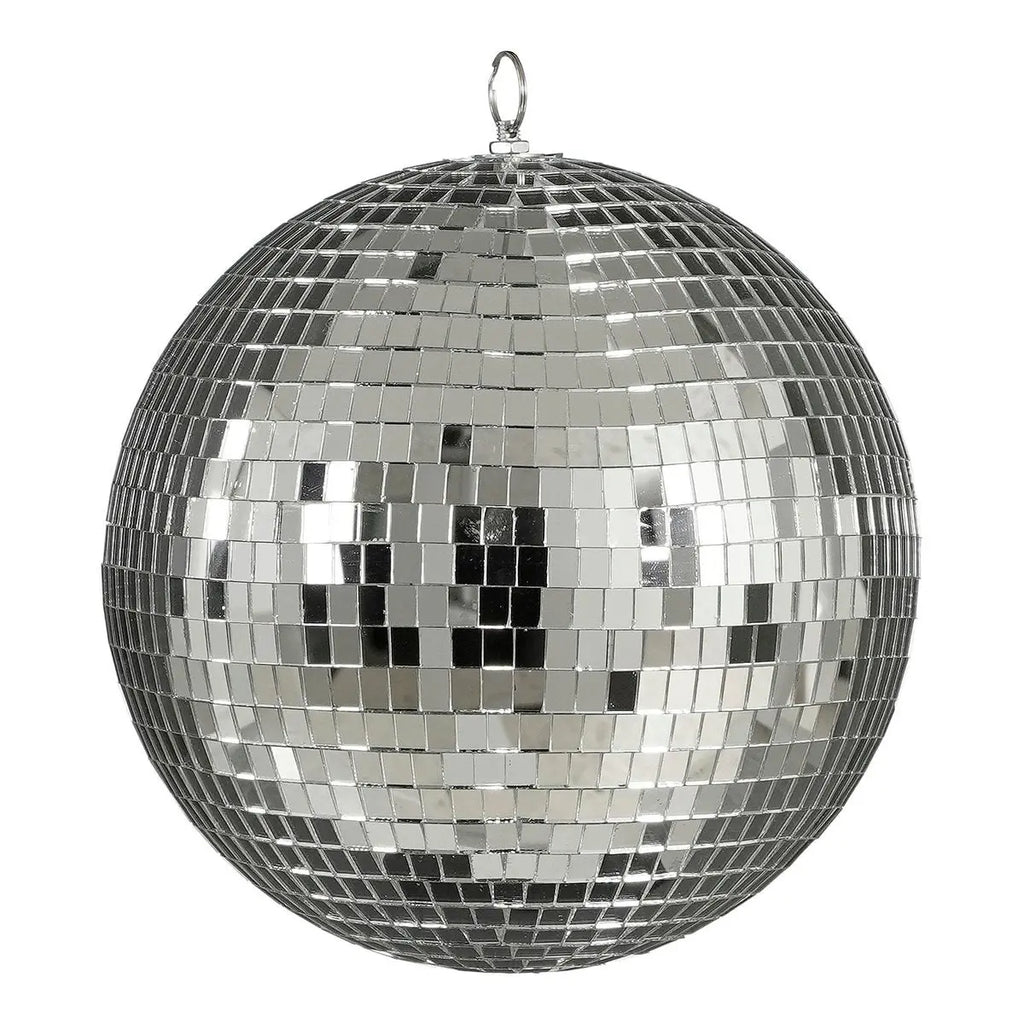 Ornament Silber Discokugel Schaumstoff Spiegelglas 25 cm Durchmesser - Pille Gartenwelt