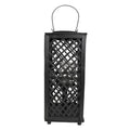 Schwarzes Windlicht Bambus 21x21x50 cm Clayre & Eef.