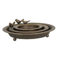Dekorationsschale Vogel (3) Ø 30x9 / Ø 22x7 / Ø 16x5 cm Vogeltränke Clayre & Eef.