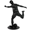 Fußball Skulptur schwarz matt – Metall Dekofigur 40 cm mit Bodenplatte - Pille Gartenwelt