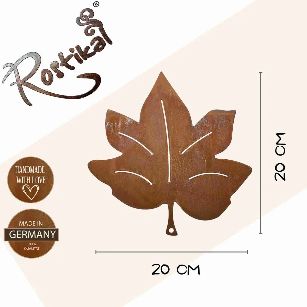 Edelrost Ahornblatt Anhänger – Herbstdeko Metall 15/20 cm + Set - Pille Gartenwelt