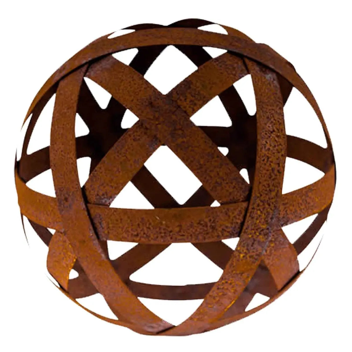 Edelrost Kugel aus Blechstreifen – Rostkugel Ø 20/30/40 cm - Pille Gartenwelt