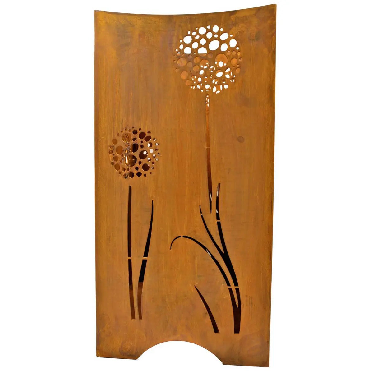 Edelrost Feuerkorb Pusteblume – Feuerstelle aus Stahl 57 cm - Pille Gartenwelt