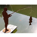 Deko Teichfigur Angler "Otmar" mit Fisch | Vatertag Geschenkidee für Angelfreunde in Edelrost - Pille Gartenwelt