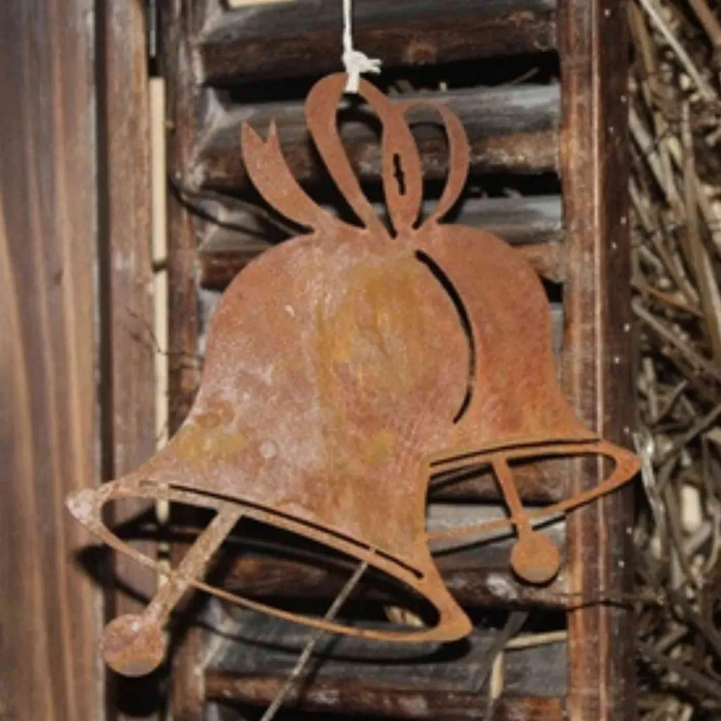 Edelrost Weihnachtsglocke zum Hängen – Rost Deko für Fenster & Garten - Pille Gartenwelt