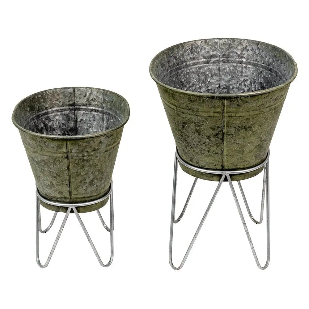 Pflanztopf 2er Set Deko-Pflanzenhalter (2) 46x38x26/56/37x31x23/43 cm Clayre & Eef.