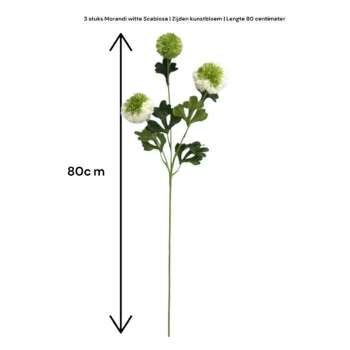 Scabiosa Kunstblume H80cm Zentimeter 2ST ROT QMF Trading