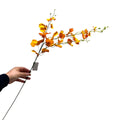 Orangefarbenes Oncidium | Kunstblume aus Seide | Länge 97cm 1Stk QMF Trading
