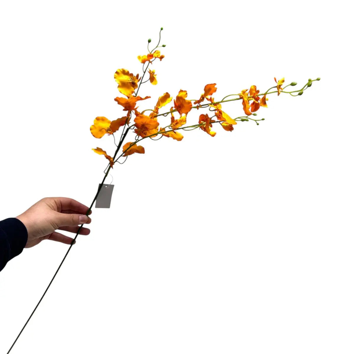 Orangefarbenes Oncidium | Kunstblume aus Seide | Länge 97cm 1Stk QMF Trading