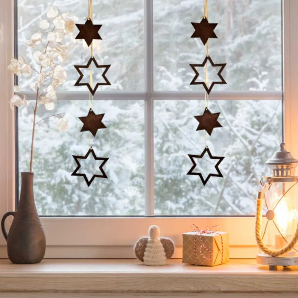 Edelrost Stern Anhänger Set – Metall Sterne zum Hängen für Fenster & Christbaum - Pille Gartenwelt