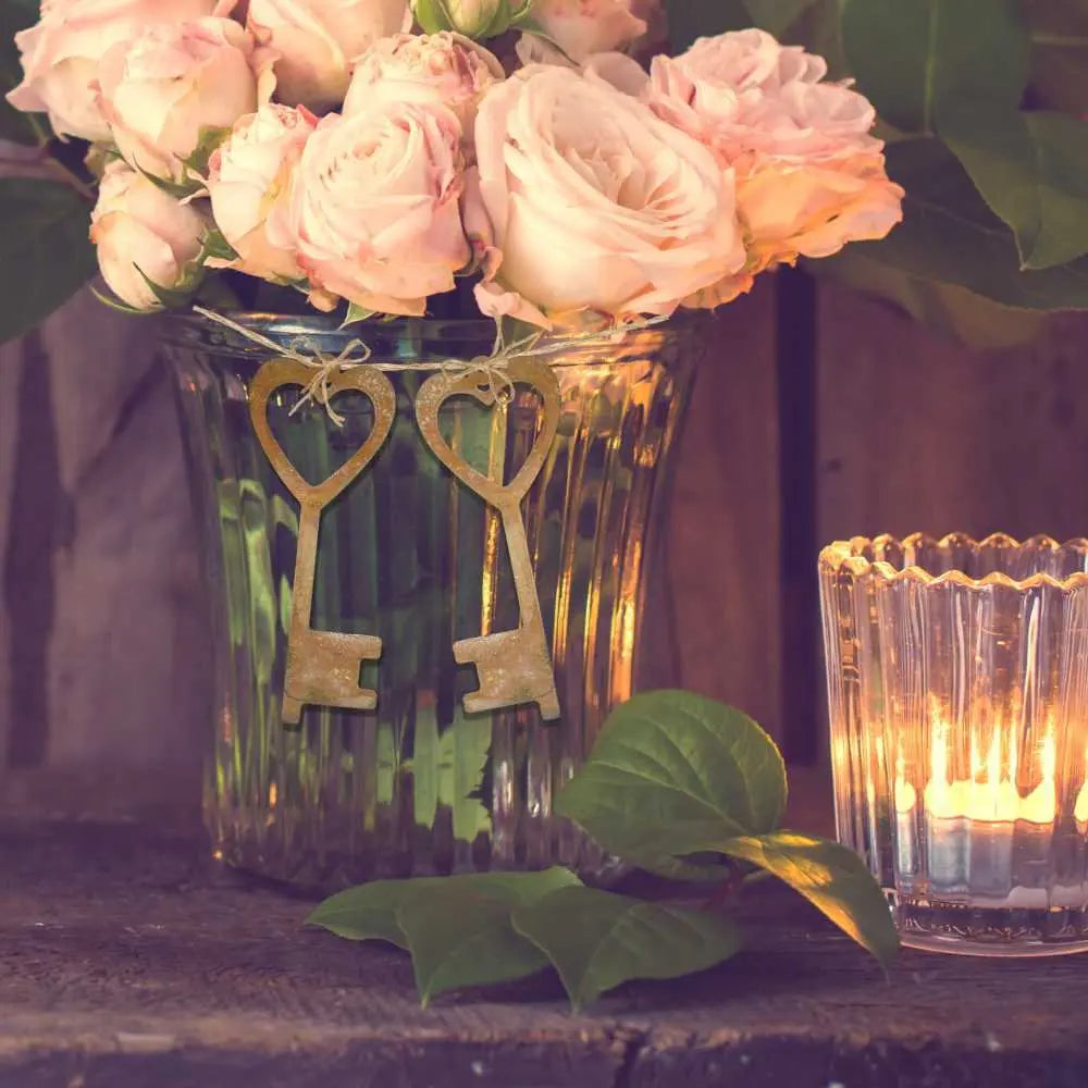 Rost Schlüssel zum Herz | Muttertag Fenster Deko aus Metall - Pille Gartenwelt