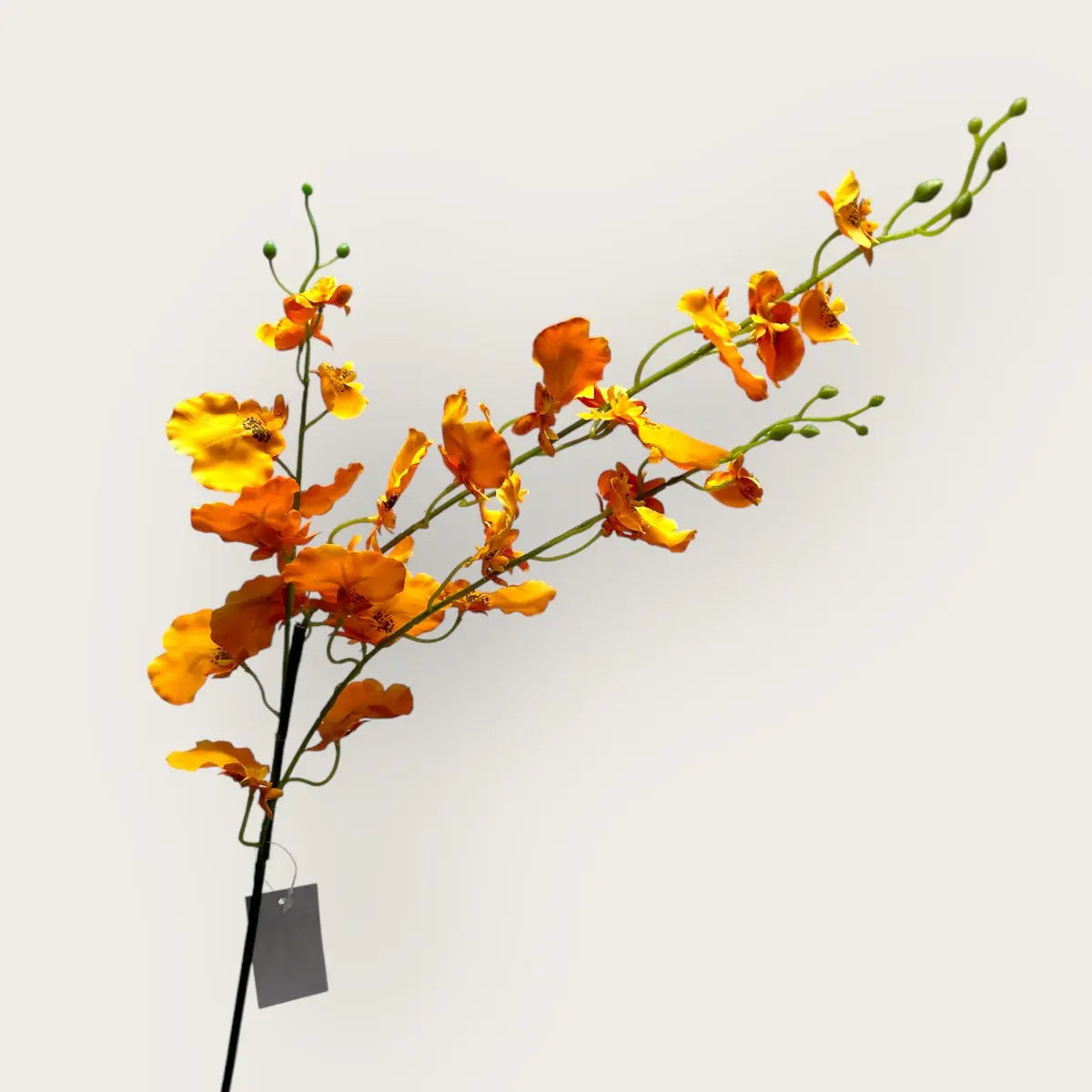Orangefarbenes Oncidium | Kunstblume aus Seide | Länge 97cm 1Stk QMF Trading