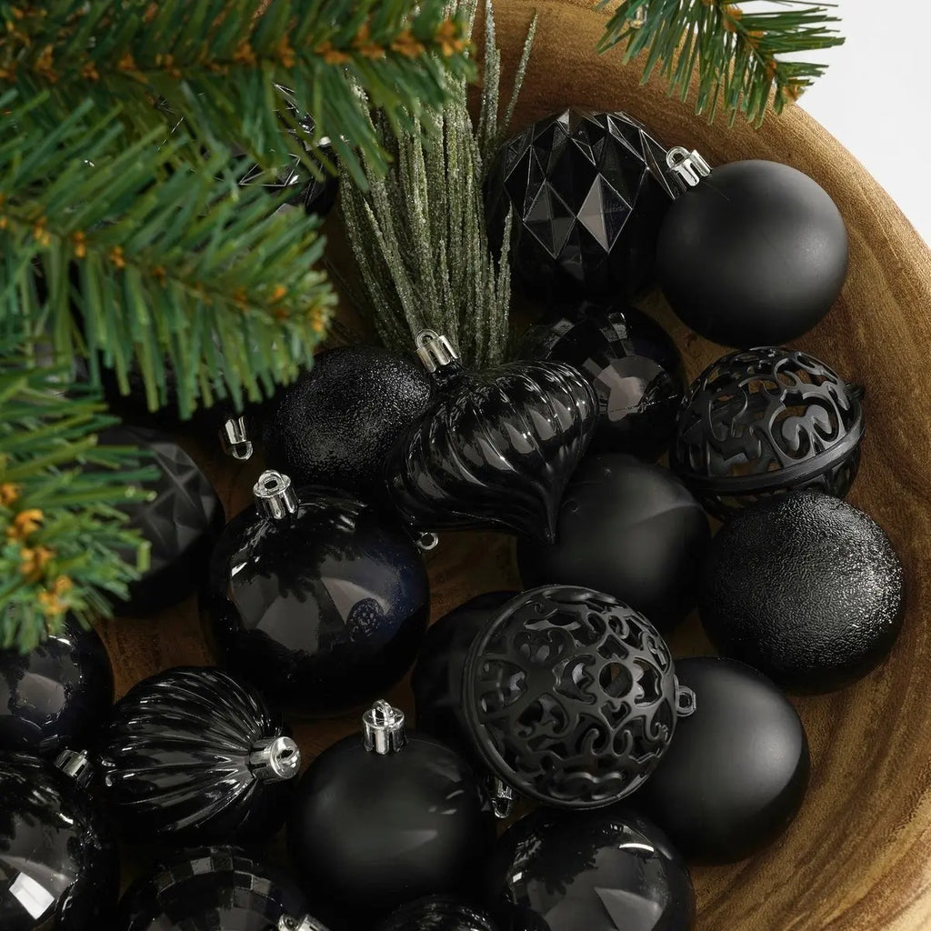 Weihnachtskugel-Set Schwarz - Pille Gartenwelt