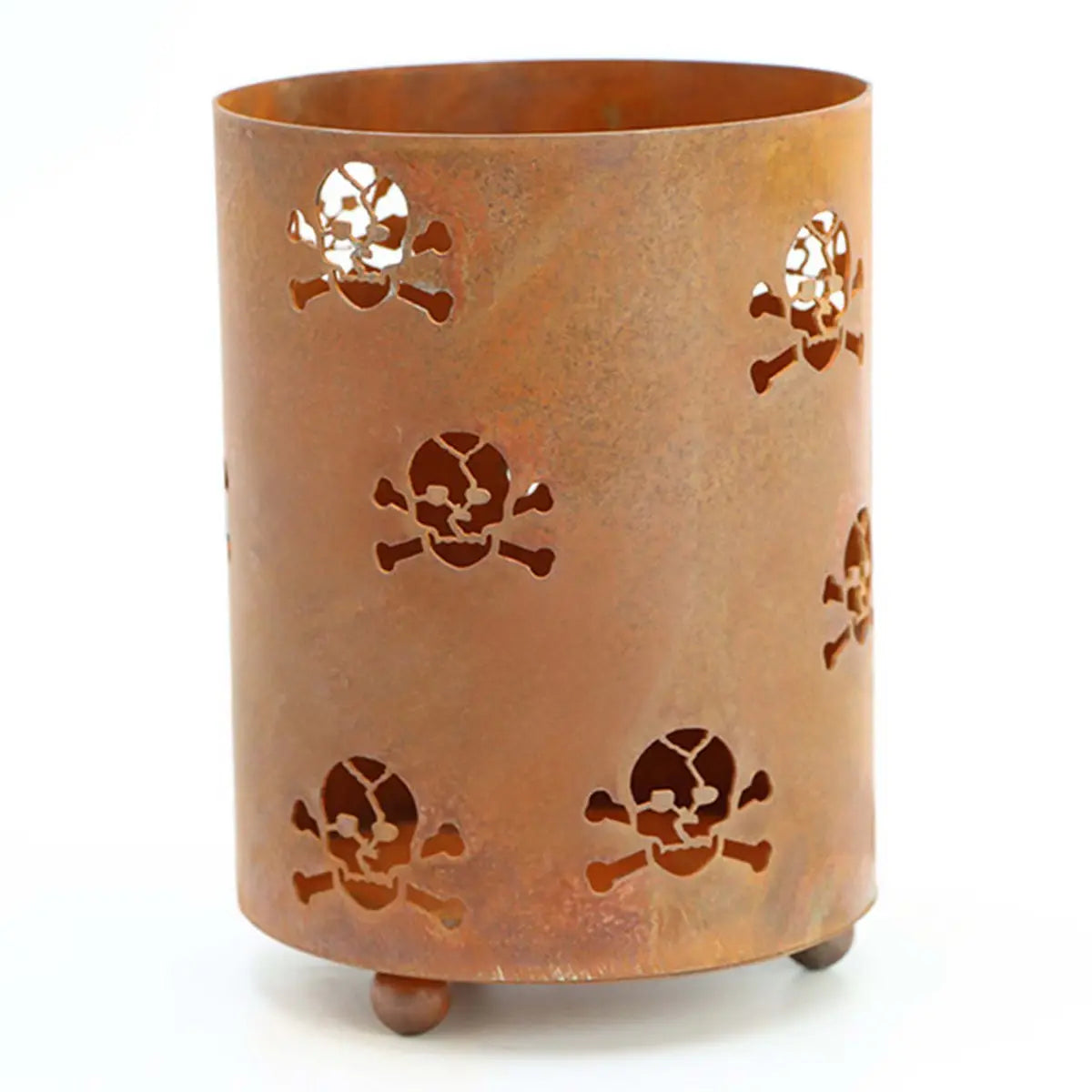 Windlicht mit Totenkopf | Teelicht Tischdeko Kerzenhalter | Punk Metal Gothic Deko - Pille Gartenwelt