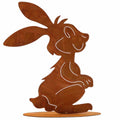 Edelrost Osterhase Herbert – Metall Dekofigur mit Bodenplatte 32 cm - Pille Gartenwelt