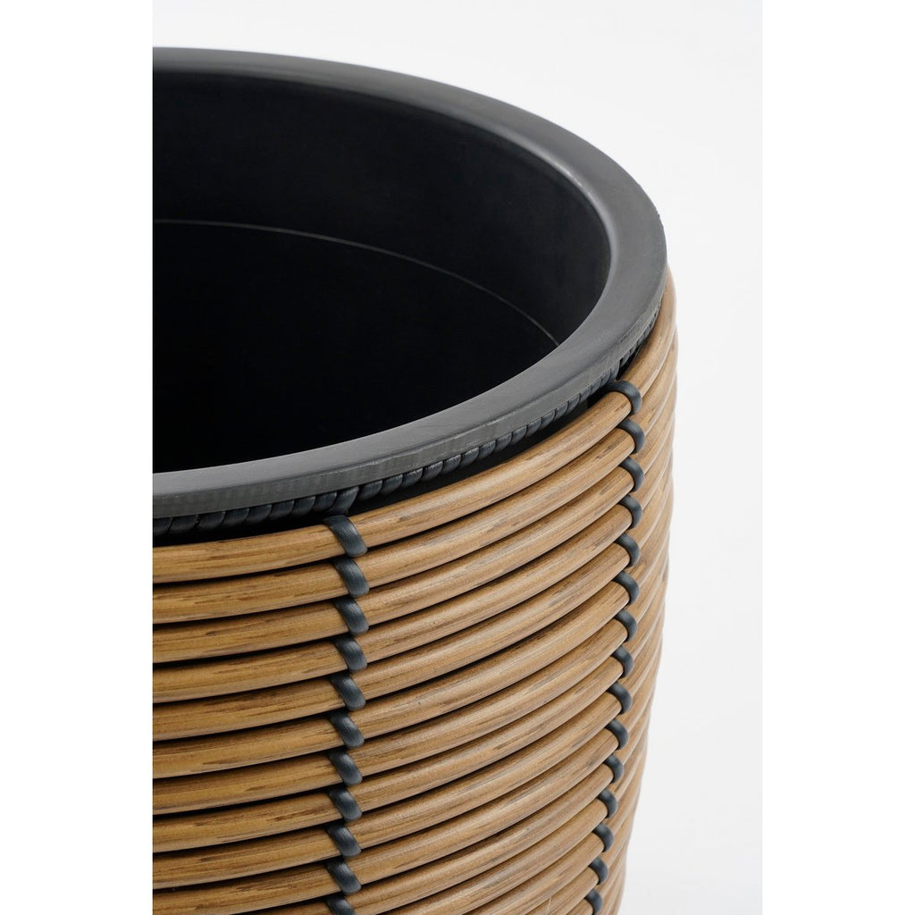 3er Set Pflanztöpfe Pflanzkübel außen und innen von Durban Brown