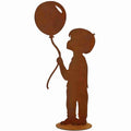 Junge mit Luftballon | Edelrost Gartendeko Figur - Pille Gartenwelt
