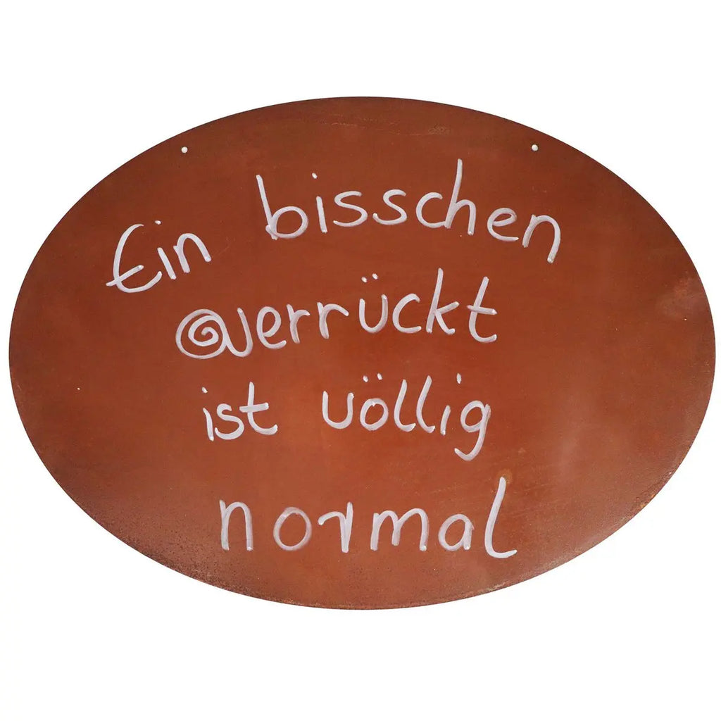 Deko Schild „Ein bisschen verrückt ist völlig normal“ – Holz 35×25 cm - Pille Gartenwelt