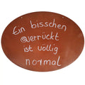 Deko Schild „Ein bisschen verrückt ist völlig normal“ – Holz 35×25 cm - Pille Gartenwelt